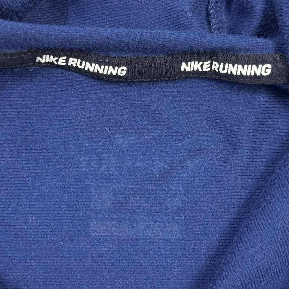 Nike Running Hoodie‎ Mens 2XL Blue Pullover Performance Graphic Long Sleeve